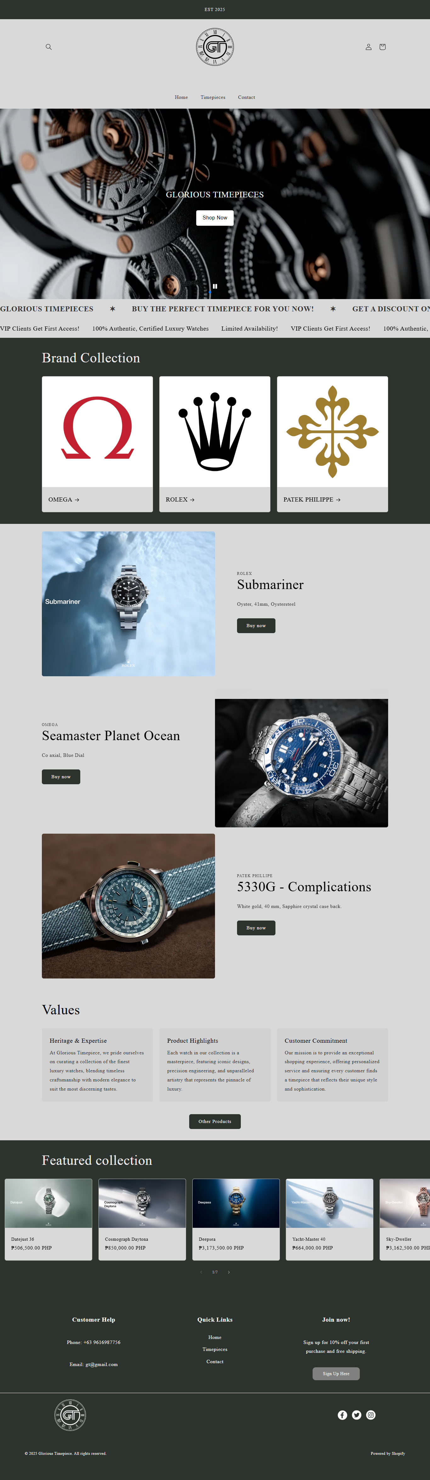 shopify glorioustimepiece